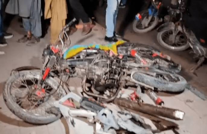 Three women die as speedy truck crushes motorcycle in Pasrur
