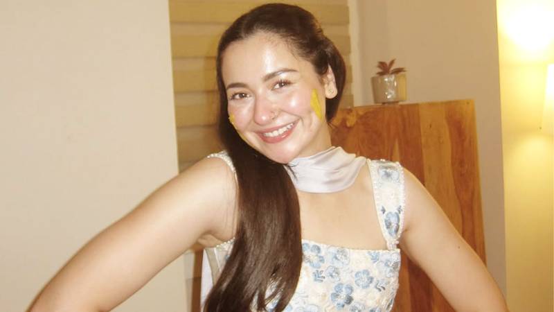 Hania Aamir shares Mayun moments in stunning silver outfit