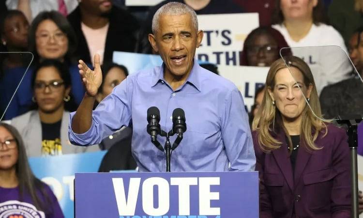 Obama campaigns with US Democrats ahead of key state elections