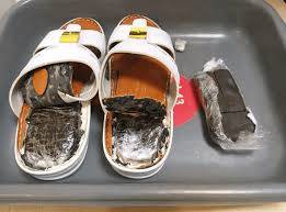 Passenger bound for Dubai caught with 823 grams of hashish in his shoes