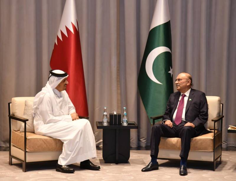 President Zardari, Qatari PM discuss trade, investment and regional peace in Doha meeting