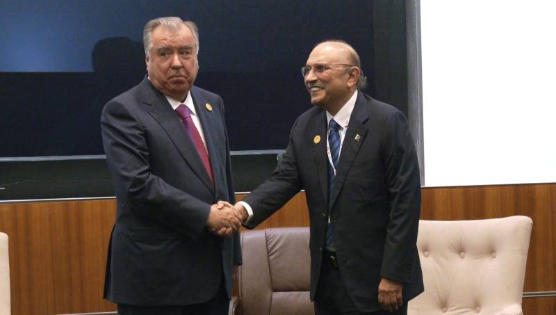 President Zardari, Tajik President Rahmon discuss matters of mutual interest in Doha