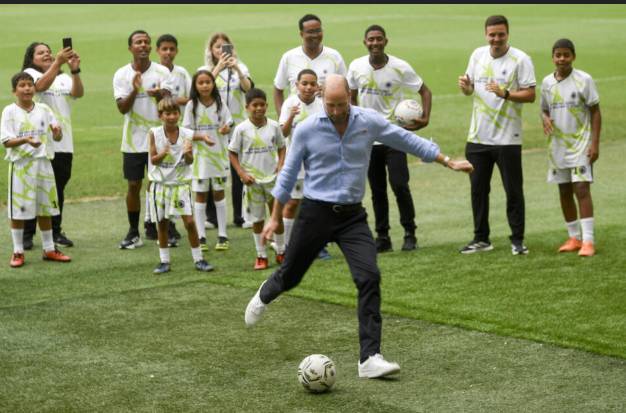 Prince William plays football, volleyball in Rio on climate trip