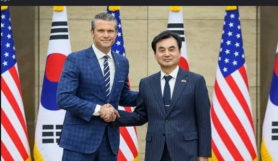 South Korea says North fired artillery rockets during Hegseth visit