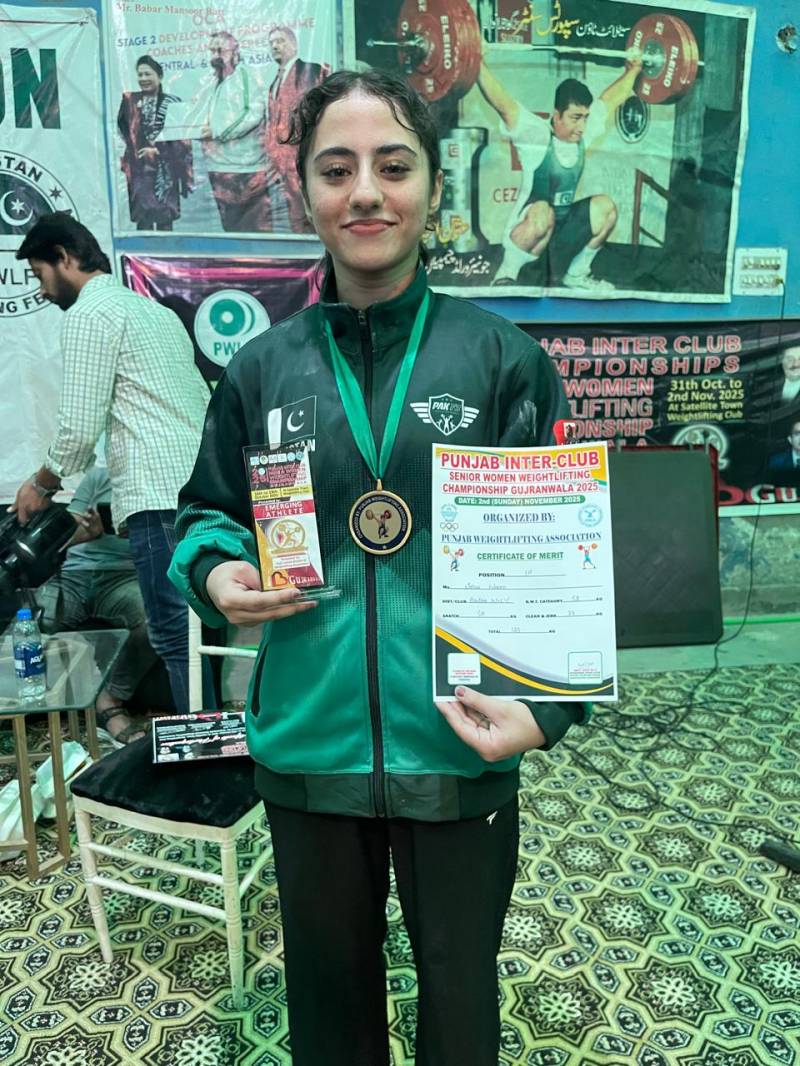 Sahar crowned best weightlifter at Punjab Inter-Club Women’s Championship