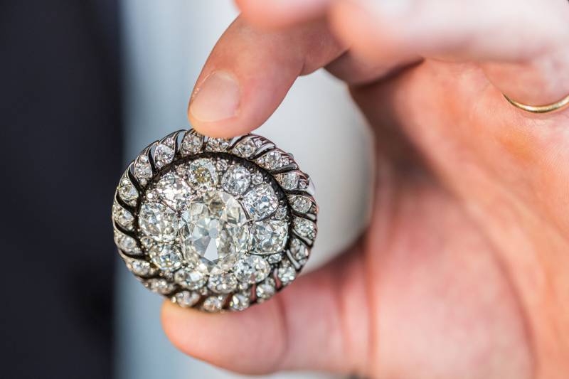 Diamonds, Napoleon brooch up for auction in Geneva