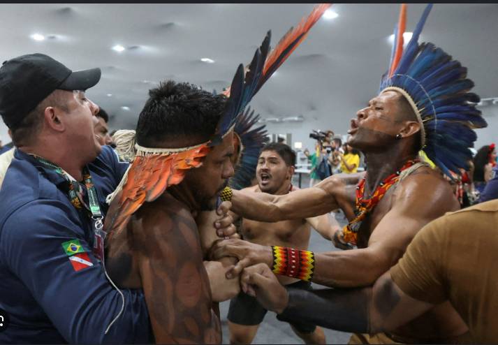 Indigenous protesters clash with security at COP30 summit in Brazil