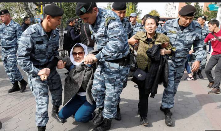 Kazakhstan jails 12 over rare anti-China protest