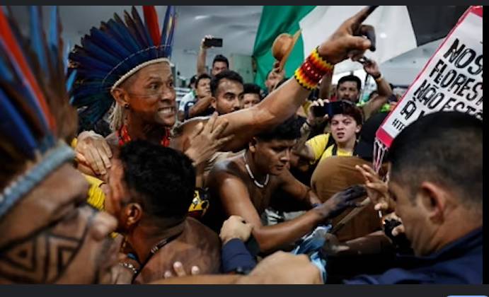Indigenous protesters disrupt UN climate summit again