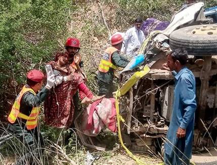 Six die after passenger van plunges into Abbottabad ravine