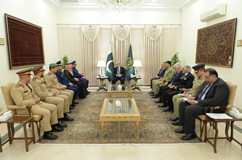 Prime Minister Shehbaz Sharif meets Saudi Military Chief of General Staff