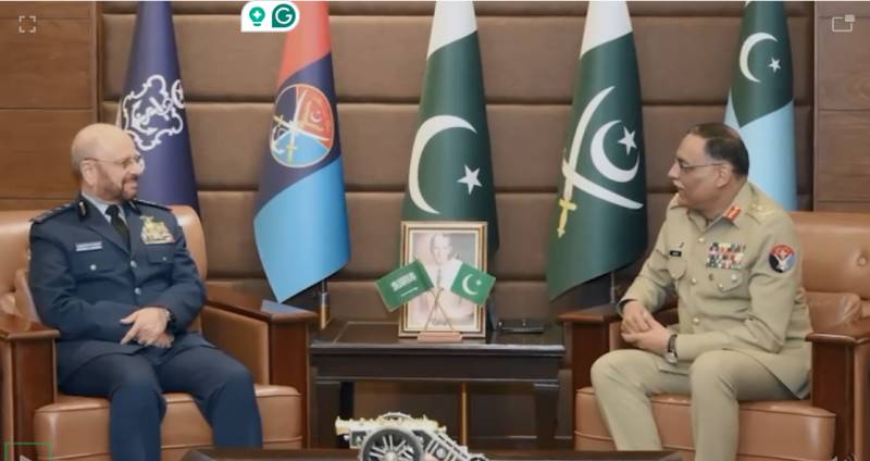 Saudi military chief discuss regional security and defence cooperation with Gen Sahir Shamshad 
