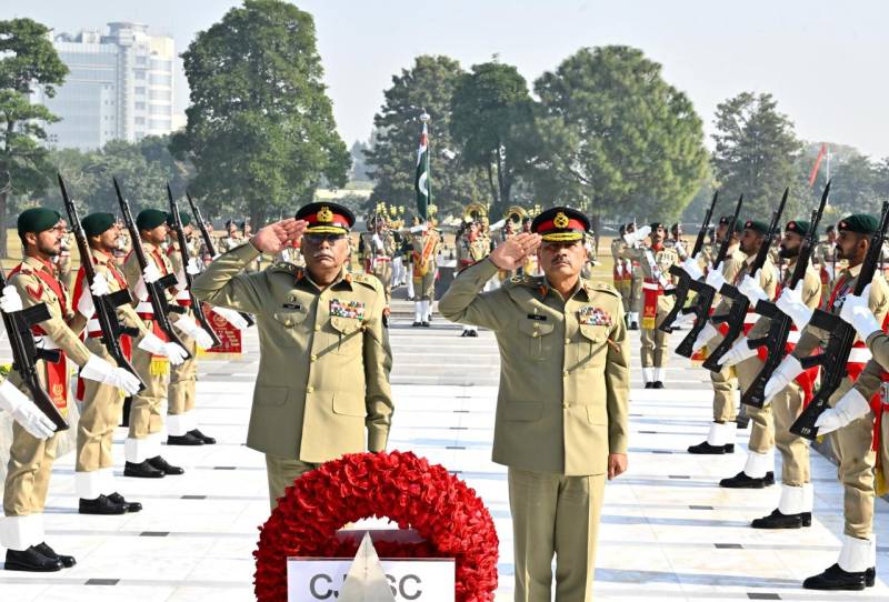 CJCSC Gen Sahir Shamshad pays farewell visit to COAS Field Marshal Syed Asim Munir