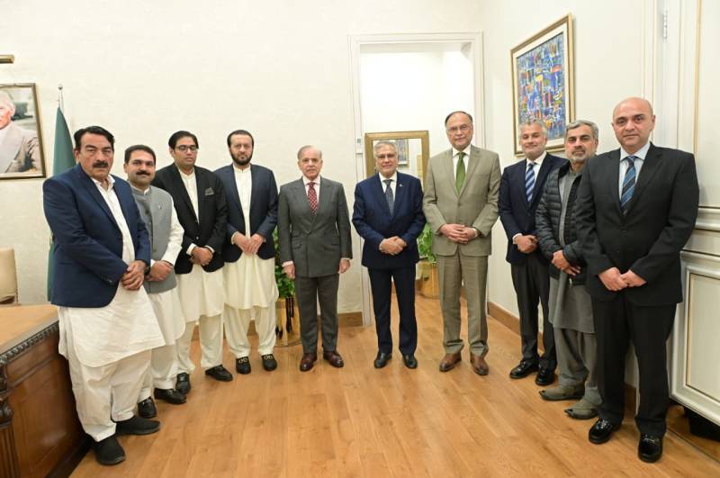 Newly-elected MNAs call on PM Shehbaz Sharif 