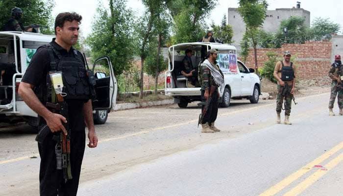 Three policemen martyred, two terrorists killed in Hangu attack