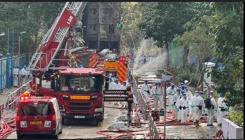 Hong Kong begins mourning period after fire kills 128