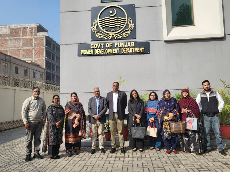 Delegation visits PCSW Lahore to attend campaign against gender violence
