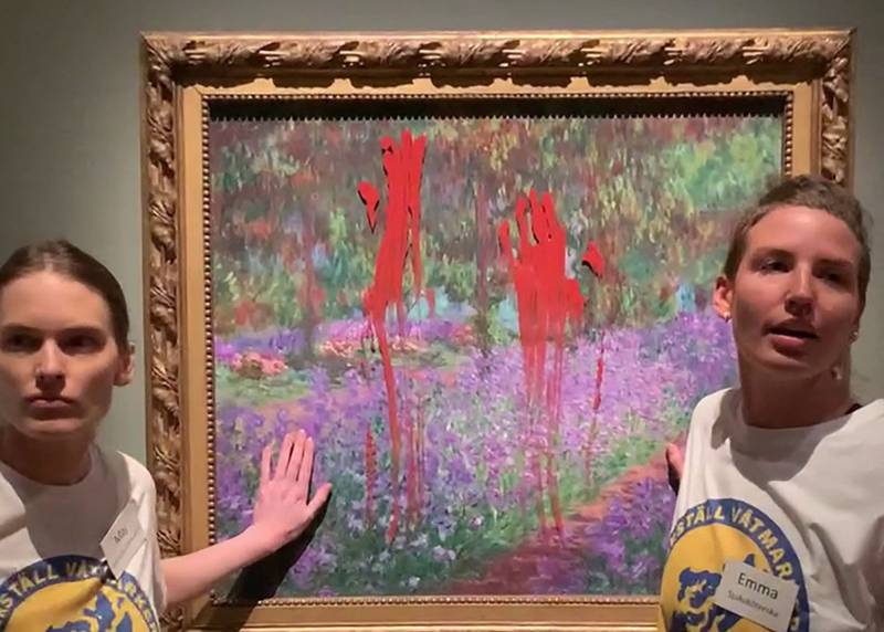 Sweden acquits activists who smeared paint on Monet painting