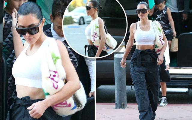 Kim Kardashian' luxury bag steals spotlight during NY outing with son Saint