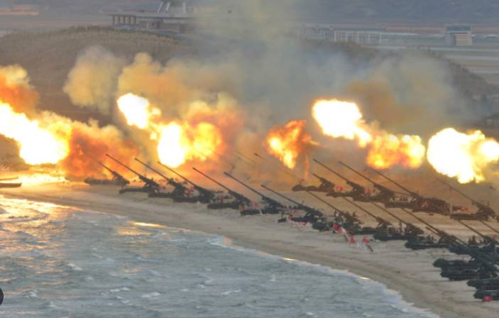 North Korea fires artillery salvo as kicks off key party meeting