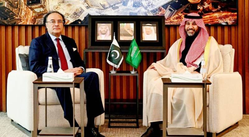 FM Aurangzeb discusses strategic cooperation with Saudi counterpart in Riyadh