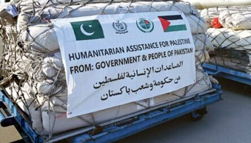 Pakistan sends 100-ton consignment for Palestinians