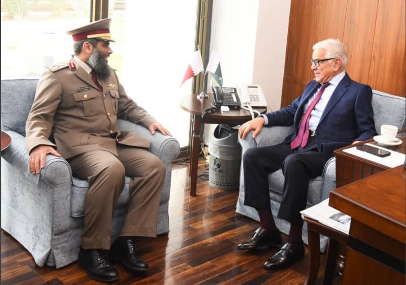 Qatar military attache, Lankan High Commissioner call on Kh Asif