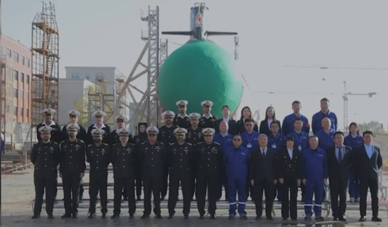 Fourth Hangor class submarine of Pakistan Navy GHAZI launched at Shuangliu Base in Wuhan, China