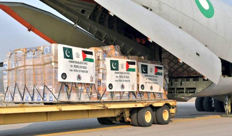 Pakistan sends 27th batch of humanitarian aid to Palestine