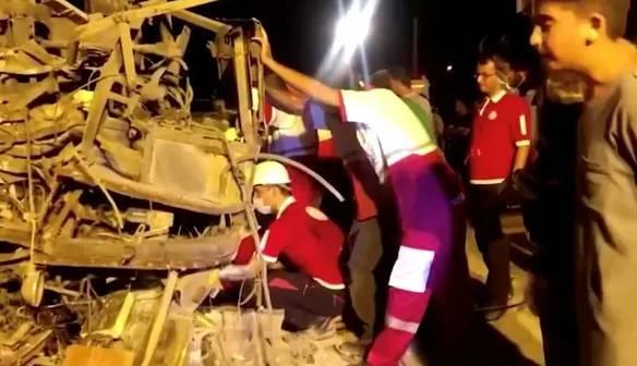 Passenger bus overturns in Iran, 13 dead