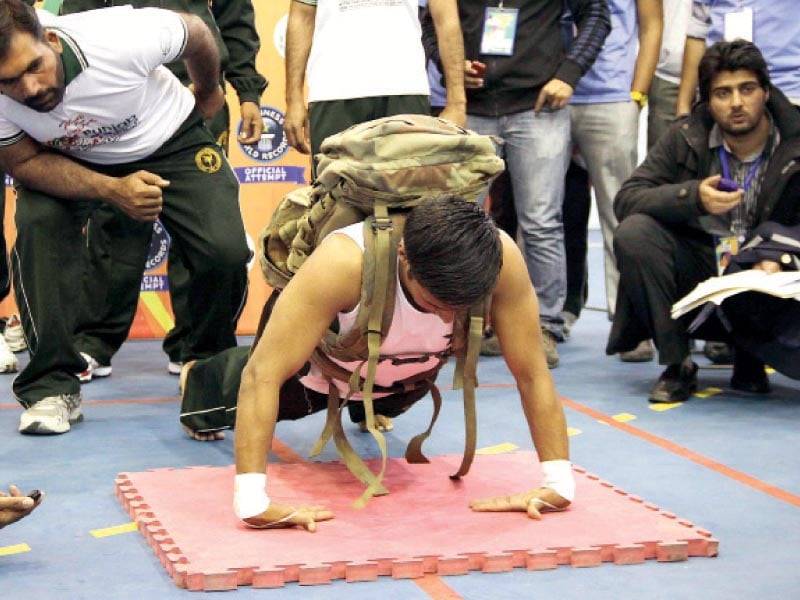 Pakistani martial artist Wajahat Yar Khan sets a new Guinness World Record