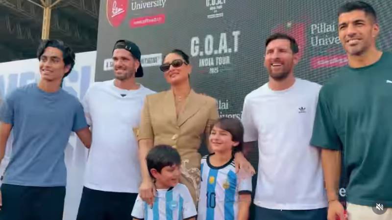 Not Shah Rukh Khan, Messi picks Kareena Kapoor and her kids for India tour post