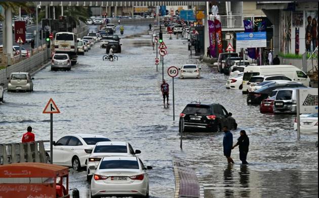 Flights cancelled, roads flooded as rare storm soaks UAE