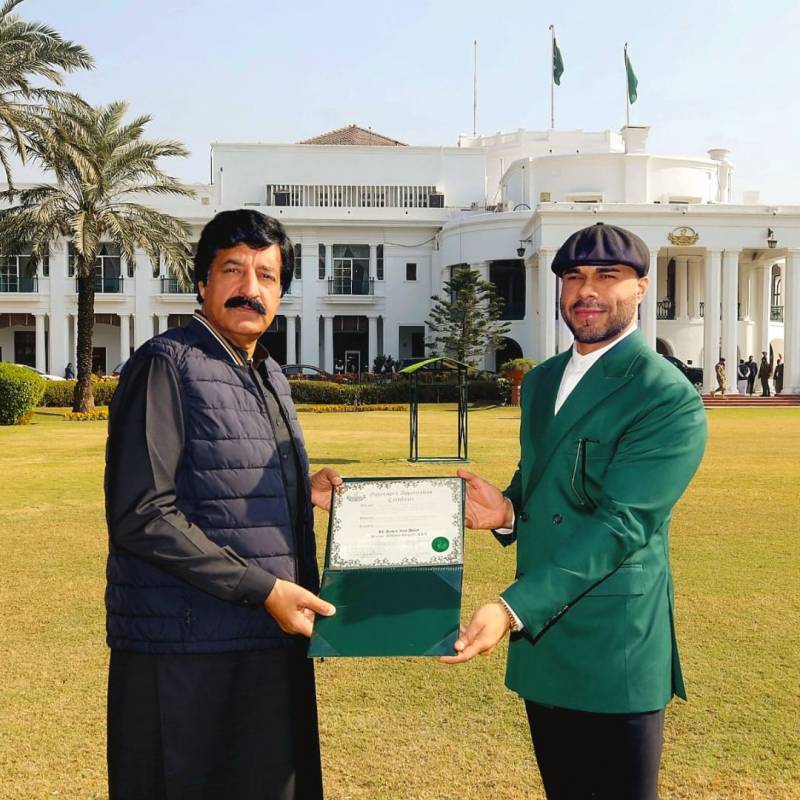 Punjab Governor honours Rizwan Aftab Ahmed for excellence in sports, healthcare, and philanthropy