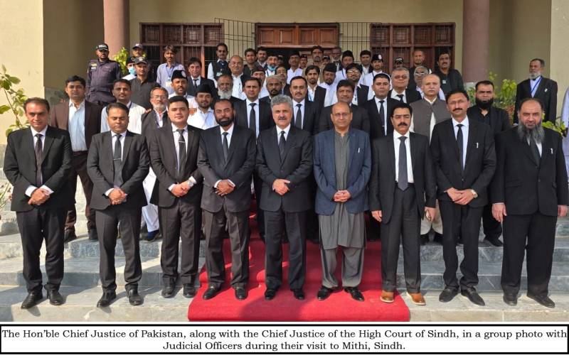 Chief Justice Afridi reviews judicial system in Mithi and Tharparkar
