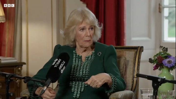 Queen Camilla recalls fighting back against train attacker