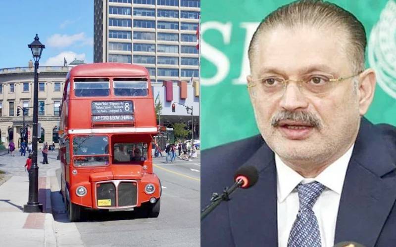 Sharjeel Memon inaugurates double-decker bus service in Karachi