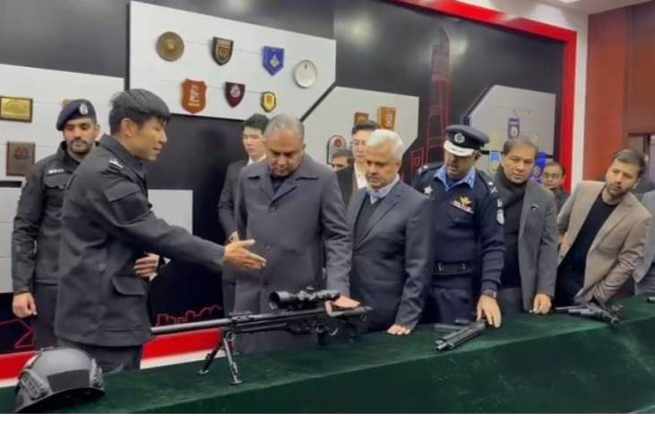 Mohsin Naqvi witnesses live professional skills demos by Shanghai police