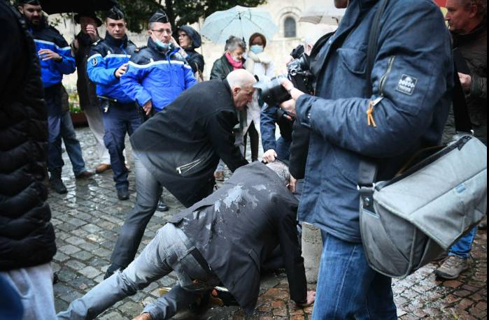 Frenchman fined for cracking egg on far-right leader's head