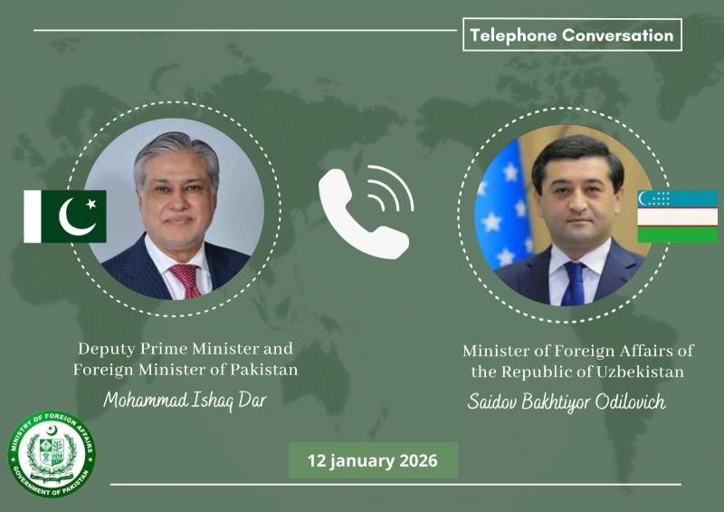 Ishaq Dar holds telephone talks with Uzbek Foreign Minister