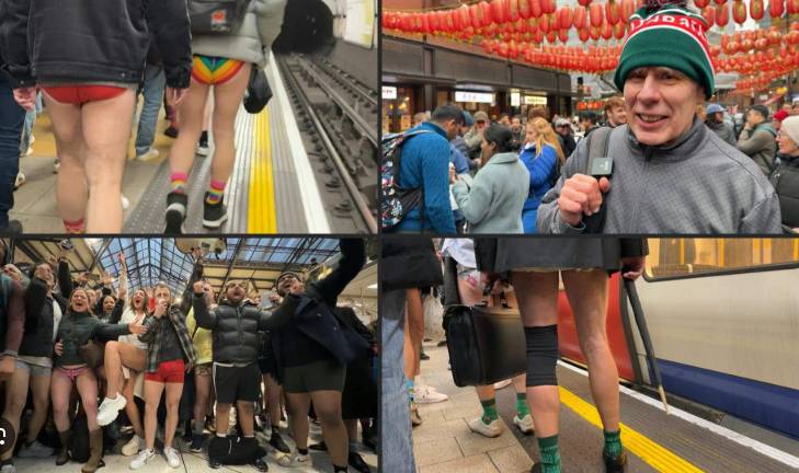 Londoners let their trousers down on Tube