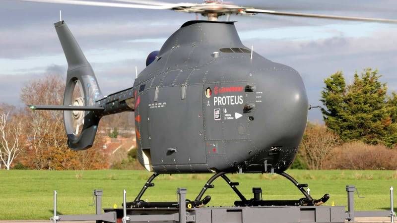 British Navy unveils unmanned helicopter for maritime surveillance missions