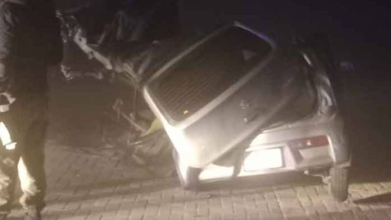 Man, two daughters killed as car crashes into parked tractor-trolley in Faisalabad
