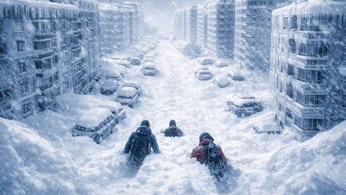 Russia paralysed by heavy snowfall, roads and buildings buried