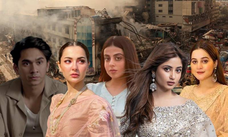 Stars rally behind Karachi plaza inferno victims, call for accountability 