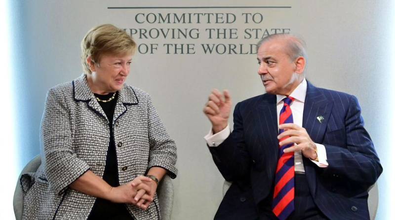 IMF chief calls on PM Shehbaz, appreciates Pakistan's reform efforts