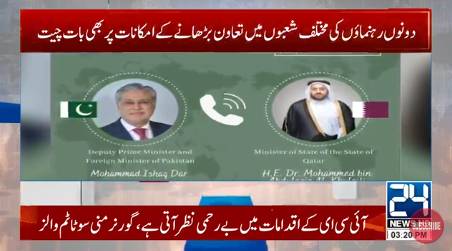 Dar holds telephonic talks with Qatari Minister on cooperation