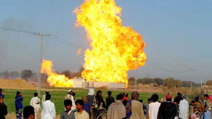Supply disrupted as gas pipeline blown up in Lakki Marwat