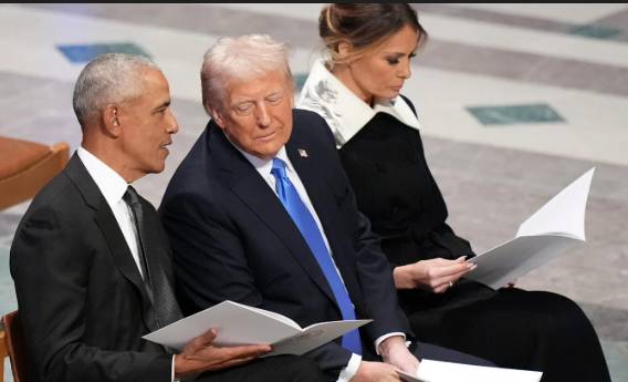 Trump posts, then deletes, racist clip of Obamas as monkeys
