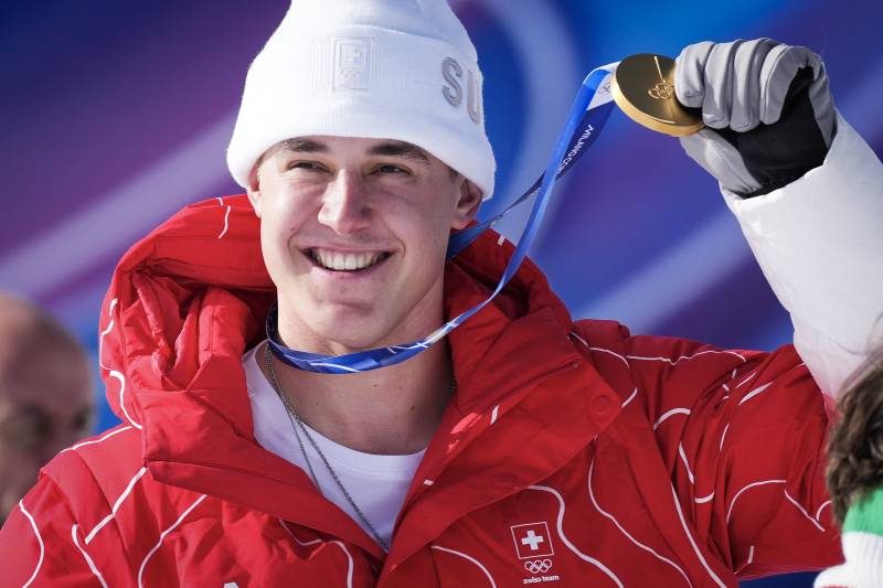 Von Allmen wins men's Olympic downhill gold, first of Games